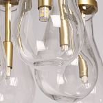 Люстра с 7-ю прозрачными плафонами из стекла в форме капли Lucid Rain  варинант исполнения - 10 | Loft Concept во Владивостоке