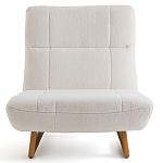 Кресло с обивкой букле Lino White  Boucle Armchair варинант исполнения - 2 | Loft Concept во Владивостоке