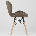 Стул с коричневым сиденьем из экокожи JEROEN варинант исполнения - 2 | Loft Concept во Владивостоке