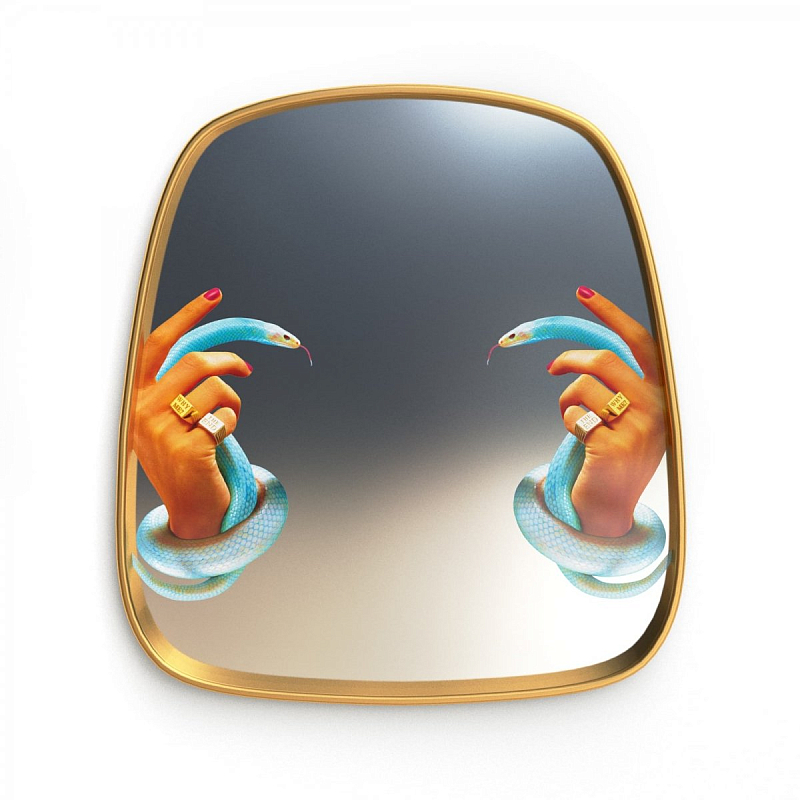 Зеркало Seletti Mirror Gold Frame Hands with Snakes Мульти Зеркало Seletti Mirror Gold Frame Hands with Snakes Мульти во Владивостоке | Loft Concept