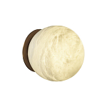 Настенно-потолочный светильник с плафоном в форме шара из алебастра Cryptocrystalline Stone варинант исполнения - 1 | Loft Concept во Владивостоке