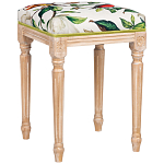 Банкетка из натурального бука золотистая с изображением птиц и цветов Blooming Bird варинант исполнения - 2 | Loft Concept во Владивостоке