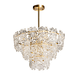 Люстра многоярусная с объемными прозрачными цветами Hanging Flowers варинант исполнения - 2 | Loft Concept во Владивостоке