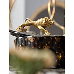 Шкатулка черного цвета с крышкой с фигуркой льва Eden Garden варинант исполнения - 7 | Loft Concept во Владивостоке