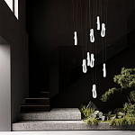 Подвесной светильник белого цвета с изогнутым плафоном Flow Loop варинант исполнения - 7 | Loft Concept во Владивостоке