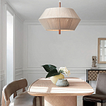 Люстра из дуба с веревчатым абажуром Rope Oak Chandelier варинант исполнения - 4 | Loft Concept во Владивостоке