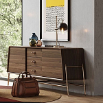 Дизайнерский комод трапециевидной формы с ручками и основанием золотого цвета Armaria варинант исполнения - 1 | Loft Concept во Владивостоке