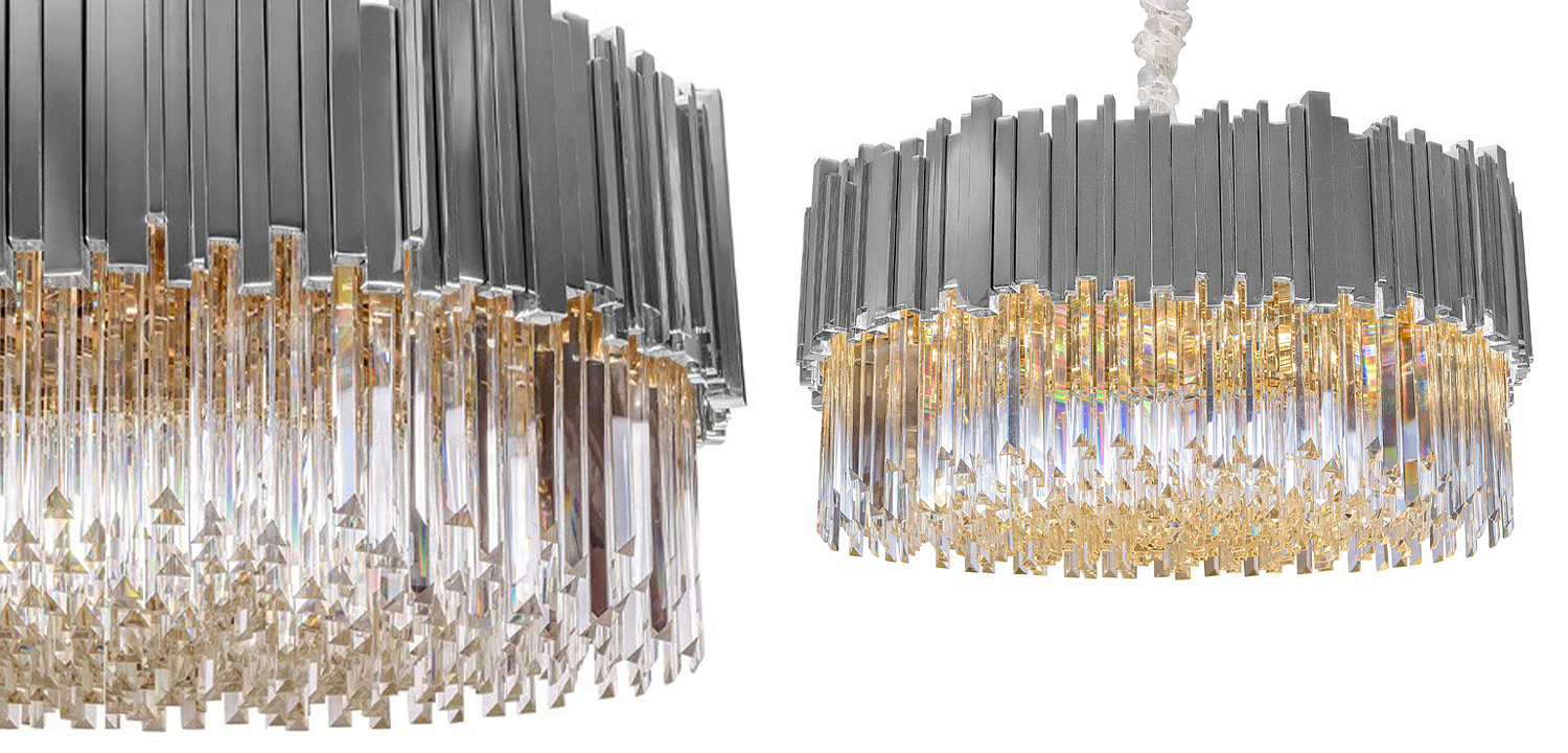 Круглая многоярусная люстра Luxxu Modern Cascade Chandelier Silver Metal Glass 100 Круглая многоярусная люстра Luxxu Modern Cascade Chandelier Silver Metal Glass 100 - Loft-Concept во Владивостоке