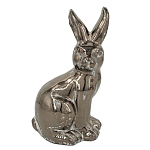 Статуэтка заяц из текстурированной терракоты и покрытый глянцевой краской под бронзу Rabbit Charm  варинант исполнения - 4 | Loft Concept во Владивостоке