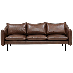 Трехместный кожаный диван на ножках темно-коричневый Tailler Sofa Brown варинант исполнения - 1 | Loft Concept во Владивостоке