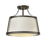 Потолочный светильник со светлым текстильным абажуром Hinkley варинант исполнения - 1 | Loft Concept во Владивостоке