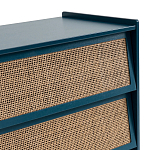 Комод с 3-мя ящиками из ротанга Blais Deep Blue Wicker Furniture варинант исполнения - 5 | Loft Concept во Владивостоке