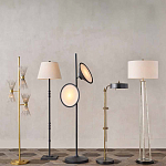 Торшер черный с 2-мя большими лампами Black Diffusers варинант исполнения - 2 | Loft Concept во Владивостоке