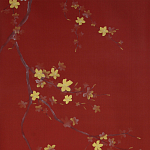 Обои ручная роспись Cherry Tree Special Colourway on Scarlet Lady dyed silk варинант исполнения - 2 | Loft Concept во Владивостоке