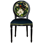 Стул чёрный из натурального бука с изображением птица в саду Blooming Red Birds варинант исполнения - 1 | Loft Concept во Владивостоке