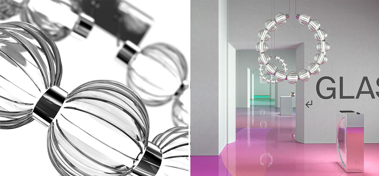 Светильник вертикальное кольцо со стеклянными шарами Balls Lamp Светильник вертикальное кольцо со стеклянными шарами Balls Lamp - Loft-Concept во Владивостоке