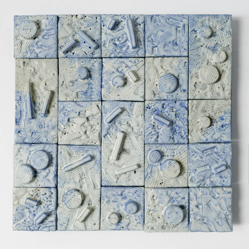 Геометрическое Объемное Панно Blue Curve Geometry Голубой во Владивостоке | Loft Concept 