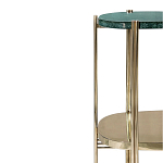 Консоль овальной формы золотая с полкой для хранения Craig варинант исполнения - 2 | Loft Concept во Владивостоке