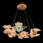 Люстра круглая на золотом каркасе с цветочным декором Miscellaneous herbs варинант исполнения - 3 | Loft Concept во Владивостоке