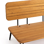 Двухместный диван из акации без подлоконтиков Amra варинант исполнения - 7 | Loft Concept во Владивостоке