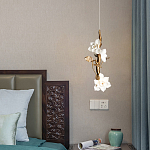 Люстра с белыми цветами на ветвистом каркасе Lure by PELLE варинант исполнения - 2 | Loft Concept во Владивостоке