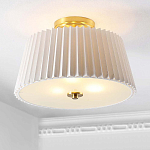 Потолочный светильник с белым плиссированным абажуром Ganglion варинант исполнения - 4 | Loft Concept во Владивостоке