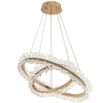 Люстра два кольца с хрустальным декором Rowan Crystal Ring Horizontal Gold Chandelier варинант исполнения - 2 | Loft Concept во Владивостоке