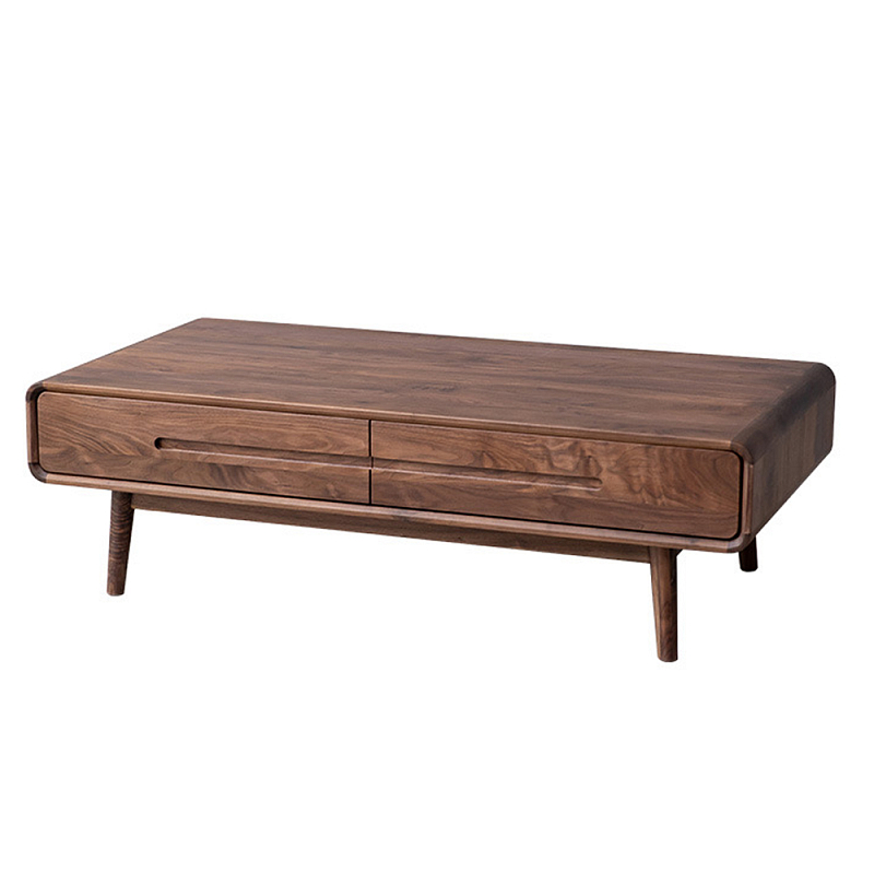 Кофейный стол из массива дерева с выдвижными ящиками Coffee Walnut Table Орех Кофейный стол из массива дерева с выдвижными ящиками Coffee Walnut Table Орех во Владивостоке | Loft Concept