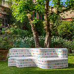 Дизайнерский модульный диван волнистой формы с цветным принтом Poltronova Superonda Sofa варинант исполнения - 45 | Loft Concept во Владивостоке