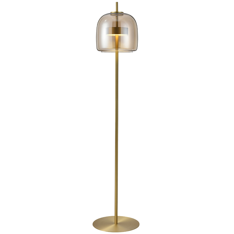 Торшер Blanton Amber Glass Floor Lamp Золотой Янтарный Прозрачное Стекло Торшер Blanton Amber Glass Floor Lamp Золотой Янтарный Прозрачное Стекло во Владивостоке | Loft Concept