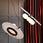 Подвесной светильник из мрамора в форме диска Marble Disc Pendant Light варинант исполнения - 3 | Loft Concept во Владивостоке