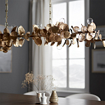 Линейная люстра Brass Eucalyptus Branches Lighting Chandelier варинант исполнения - 4 | Loft Concept во Владивостоке