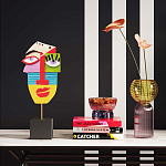 Арт-объект Разноцветное Лицо в абстрактном стиле на подставке Multicolored Abstract Face варинант исполнения - 4 | Loft Concept во Владивостоке