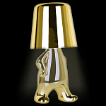 Настольная лампа фигурная золотого цвета с гладким абажуром Высота 19 см Sophia варинант исполнения - 3 | Loft Concept во Владивостоке