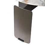 Столик журнальный с круглой мраморной столешницей на трех опорах Marble Stone Drawing варинант исполнения - 5 | Loft Concept во Владивостоке