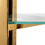 Стеллаж золото с прозрачными стеклянными полками Safekeeping варинант исполнения - 2 | Loft Concept во Владивостоке