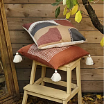 Подушка декоративная с геометрическим узором и плетенными вставками Divine Abstractions варинант исполнения - 6 | Loft Concept во Владивостоке