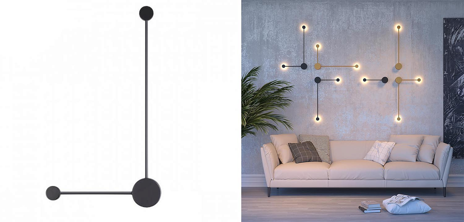 Бра Pin Wall Light Black Angle Бра Pin Wall Light Black Angle - Loft-Concept во Владивостоке