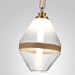 Подвесной светильник с прямоугольными и овальными элементами и акцентом из натурального камня Tectona  варинант исполнения - 5 | Loft Concept во Владивостоке