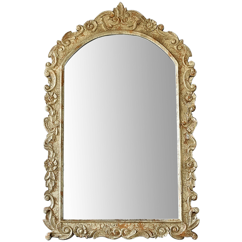 Настенное зеркало Jorge Classic Ornament Mirror Древесина Бежевый Настенное зеркало Jorge Classic Ornament Mirror Древесина Бежевый во Владивостоке | Loft Concept