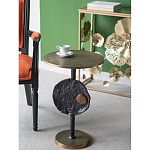 Столик приставной с абстрактным основанием и акцентом в виде золотистого диска Heavenly Space варинант исполнения - 8 | Loft Concept во Владивостоке