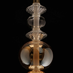 Подвесной светильник с вертикальной композицией из прозрачных и янтарных стеклянных шаров и ромбов Gabriel Scott Luna варинант исполнения - 7 | Loft Concept во Владивостоке