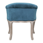 Кресло низкое в стиле прованс Louis French Armchair blue velour варинант исполнения - 2 | Loft Concept во Владивостоке