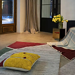 Чехол на подушку с рисунком горчичного цвета Elan Textured варинант исполнения - 2 | Loft Concept во Владивостоке