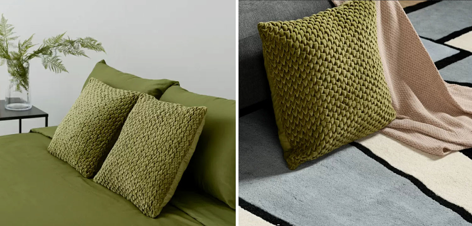 Подушка Purnama Quilting olive Подушка Purnama Quilting olive - Loft-Concept во Владивостоке