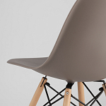 Пластиковый стул на ножках из массива бука Eames Cappuccino варинант исполнения - 6 | Loft Concept во Владивостоке