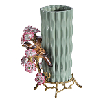 Ваза с птицами и цветами из фарфора с бронзовыми элементами Garden of Eden варинант исполнения - 3 | Loft Concept во Владивостоке