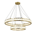 Люстра с 2-мя кольцами из натурального камня с регулируемыми плафонами Durability of Stone варинант исполнения - 1 | Loft Concept во Владивостоке