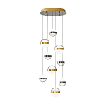 Люстра каскадная с 9-ю подвесами бронза и никель Peggy Futura lamp варинант исполнения - 2 | Loft Concept во Владивостоке