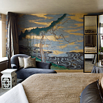 Обои ручная роспись Bamboo River Blossom Original colourway on Deep Rich Gold gilded paper with pearlescent antiquing варинант исполнения - 5 | Loft Concept во Владивостоке